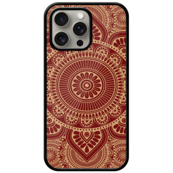 Elegant Gold Mandala Design Metal TPU Printed Case