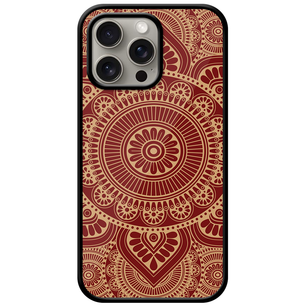 Elegant Gold Mandala Design Metal TPU Printed Case