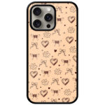 Cute Ribbon Pattern Metal TPU Printed Case