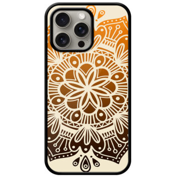 Colorful Mandala Style Floral Artpiece Metal TPU Printed Case