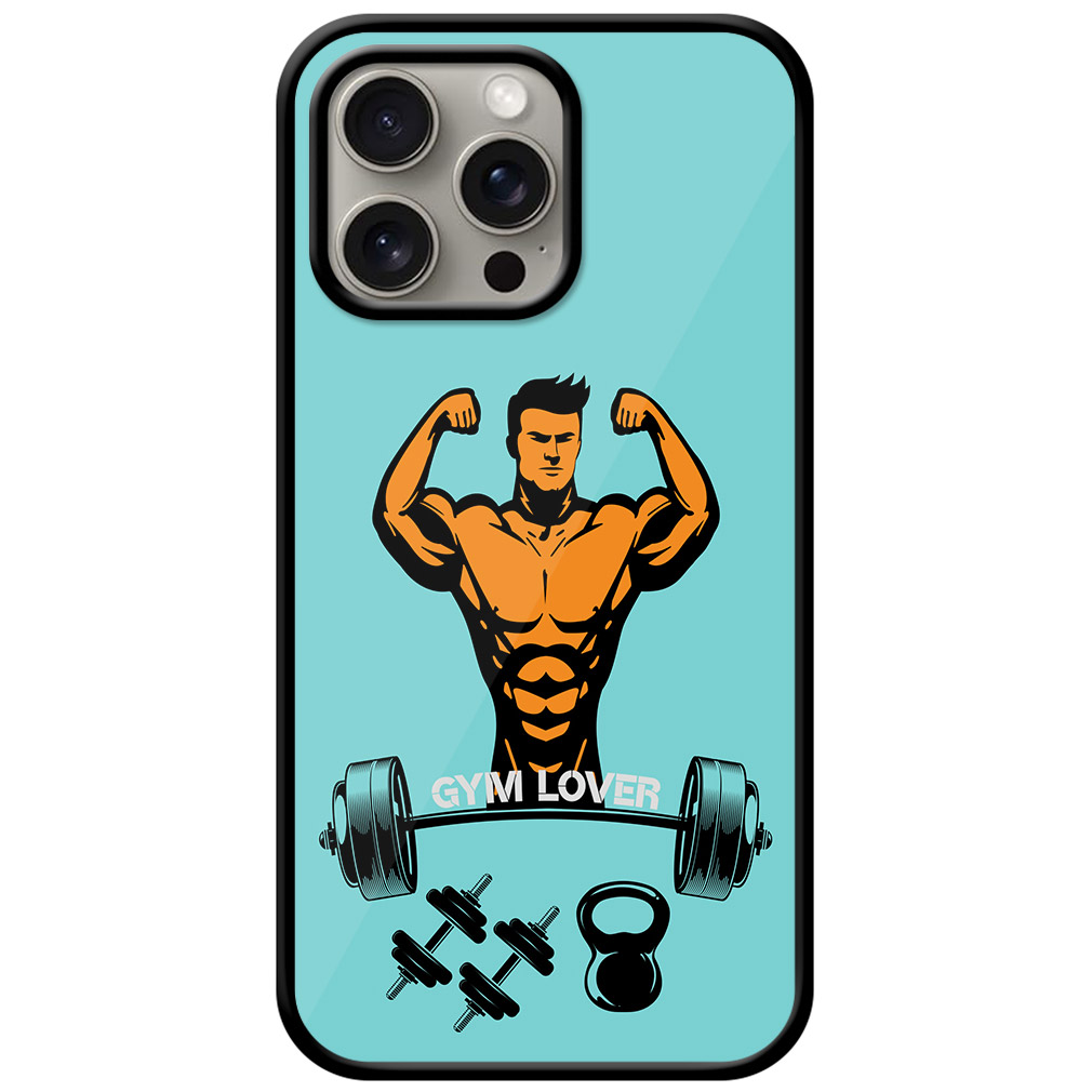 Gym Fitness Vector Illustration Metal TPU Printed Case