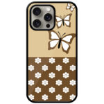 Ornamental Butterfly Design Metal TPU Printed Case