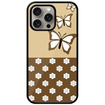 Ornamental Butterfly Design Metal TPU Printed Case