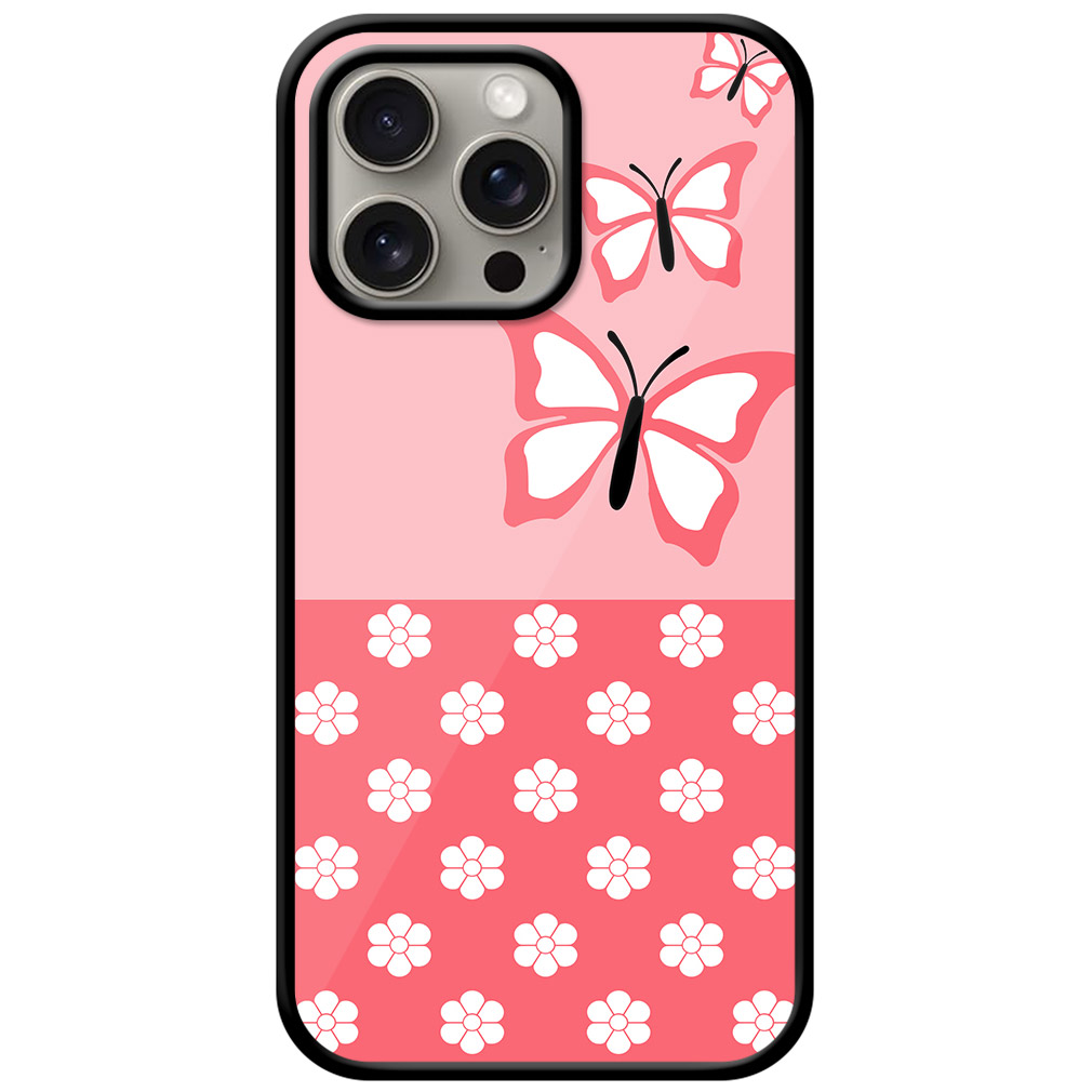 Ornamental Butterfly Design Metal TPU Printed Case