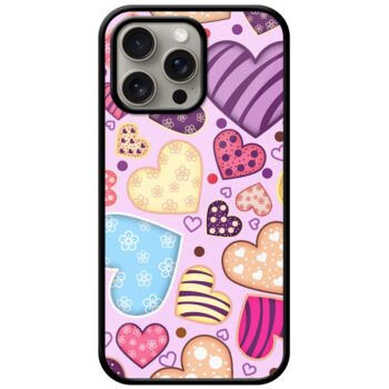 Pretty Heart Collection Metal TPU Printed Case