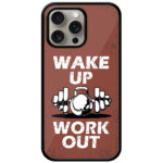 Wakeup & Workout Vector Illustration Metal TPU Printed Case