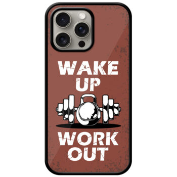 Wakeup & Workout Vector Illustration Metal TPU Printed Case