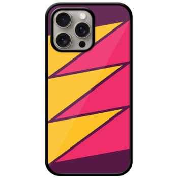 Zigzag Line Pattern Metal TPU Printed Case