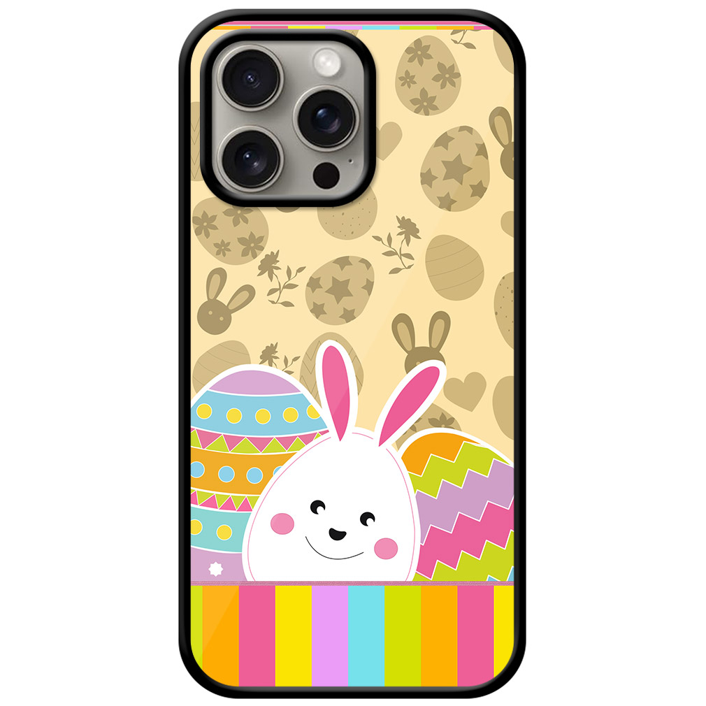 Multicolor Sweet Bunny Design Metal TPU Printed Case
