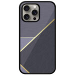 Gold Line Metal Finish Design Metal TPU Printed Case