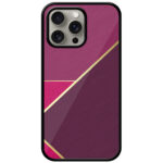 Gold Line Metal Finish Design Metal TPU Printed Case