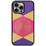 Decorative Metallic Gold Flower Design Metal TPU Printed Case