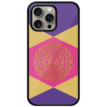 Decorative Metallic Gold Flower Design Metal TPU Printed Case