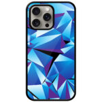 Abstract Glitter Crystal Design Metal TPU Printed Case