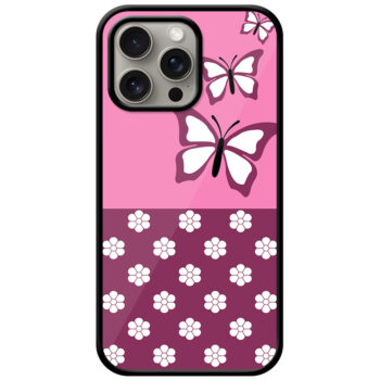 Ornamental Butterfly Design Metal TPU Printed Case