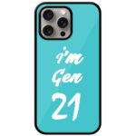 I'm Gen21 Textart Metal TPU Printed Case
