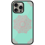 Ethnic Round Fancy Floral Design Metal TPU Printed Case