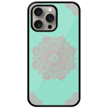 Ethnic Round Fancy Floral Design Metal TPU Printed Case
