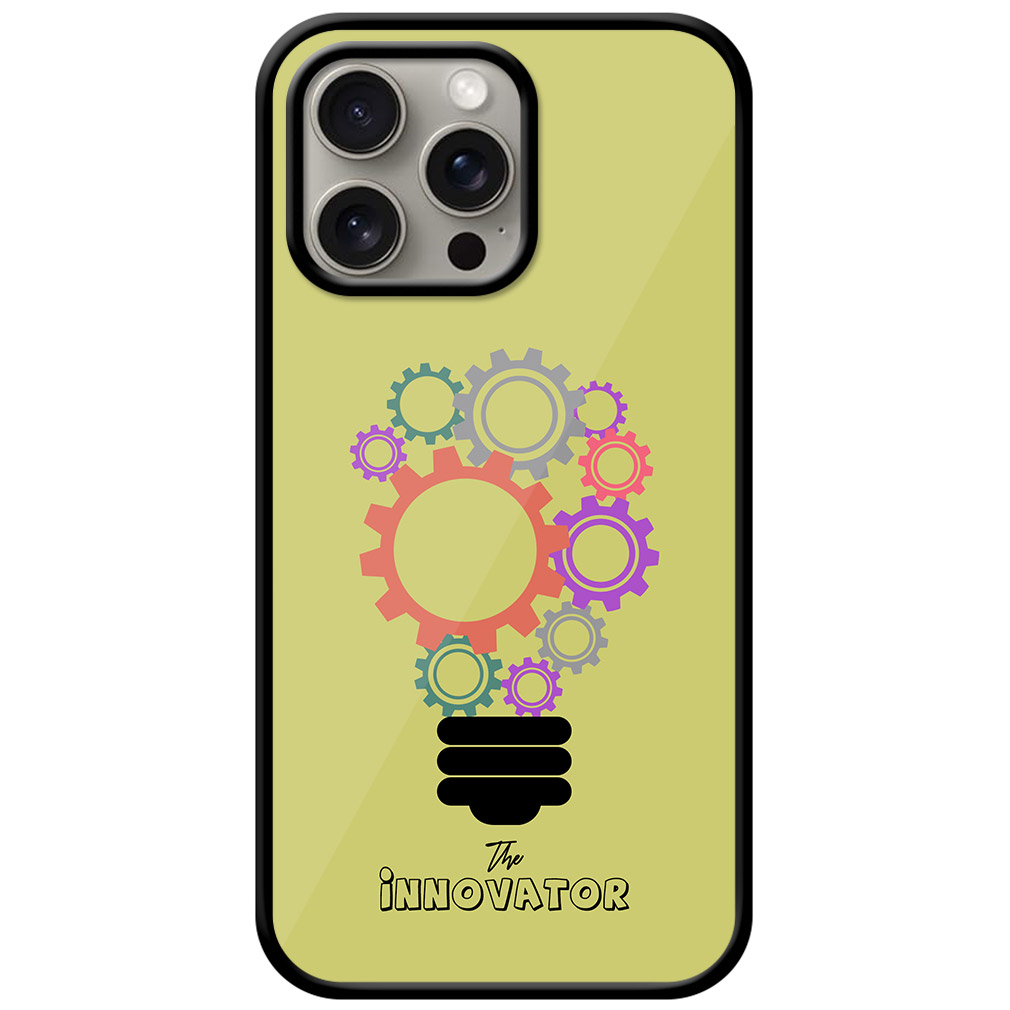 Innovator Bulb Gear Illustration Metal TPU Printed Case