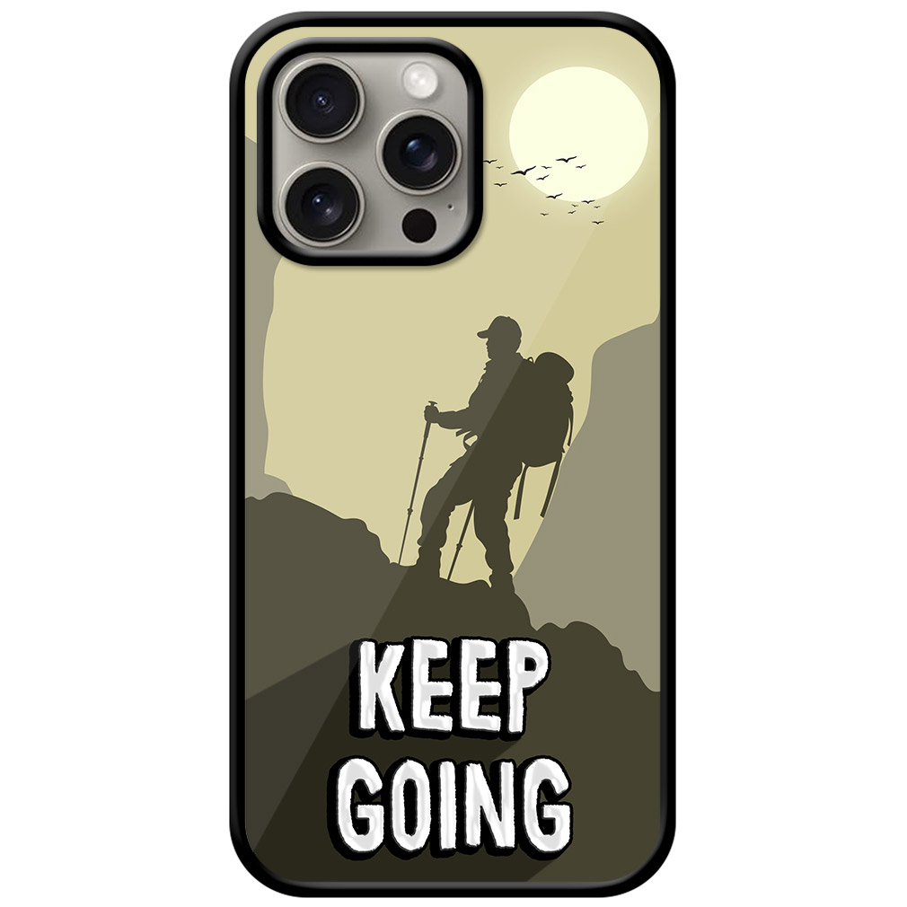 Keep Going Vector Illustration Metal TPU Printed Case