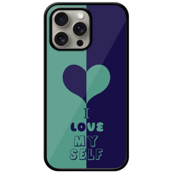 I Love Myself Textart Metal TPU Printed Case