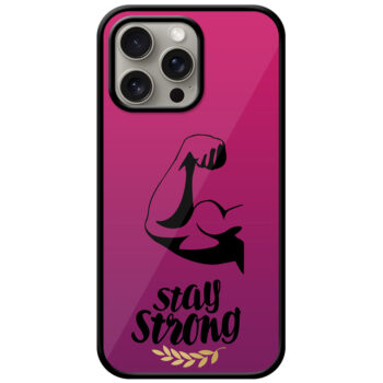 Stay Strong Fitness Design Metal TPU Printed Case