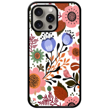 Beautiful Spring Flower Design Metal TPU Printed Case