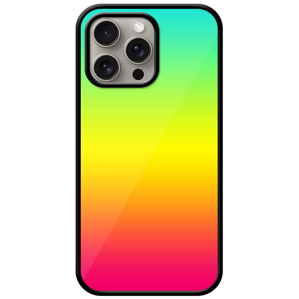 Multicolor Gradient Design Metal TPU Printed Case