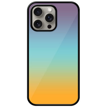 Multicolor Gradient Design Metal TPU Printed Case