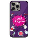 Aesthetic Women Cosmetic Graphic Illustration Metal TPU Printed Case