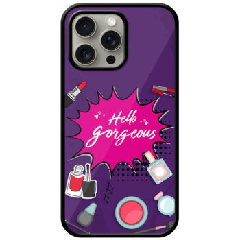 Aesthetic Women Cosmetic Graphic Illustration Metal TPU Printed Case