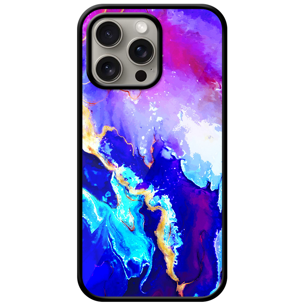 Abstract Paintmix Design Metal TPU Printed Case
