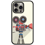 Vintage Movie Camera Design Metal TPU Printed Case