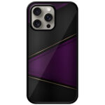 Sophisticated Black Band Pattern Metal TPU Printed Case