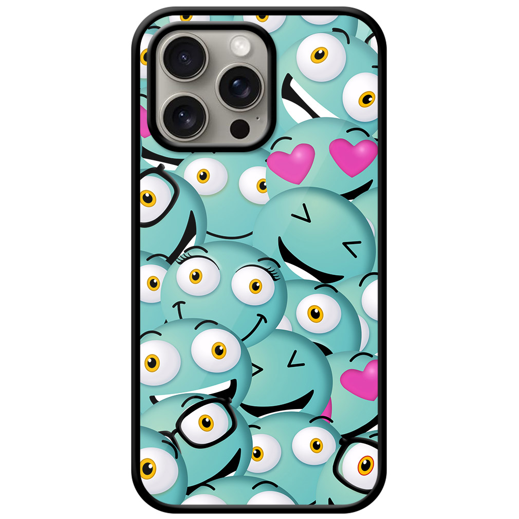 Sweet Emoji Wallpaper Design Metal TPU Printed Case