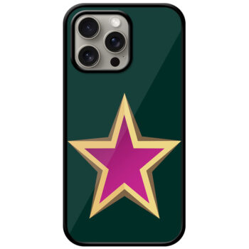 Decorative Gold Border Star Design Metal TPU Printed Case
