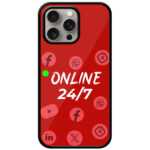 Social Media Logos Vector Illustration Metal TPU Printed Case