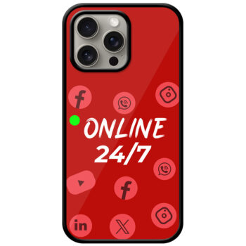 Social Media Logos Vector Illustration Metal TPU Printed Case