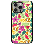 Aesthetic Orange Melon Art Metal TPU Printed Case