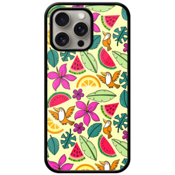 Aesthetic Orange Melon Art Metal TPU Printed Case