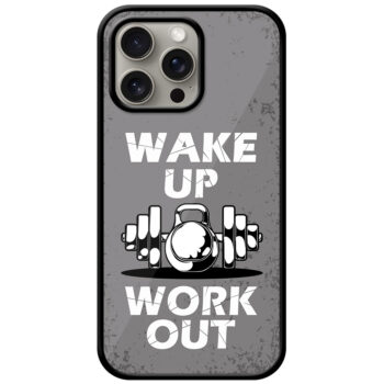 Wakeup & Workout Vector Illustration Metal TPU Printed Case