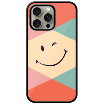 Vector Wink Emoji Illustration Metal TPU Printed Case