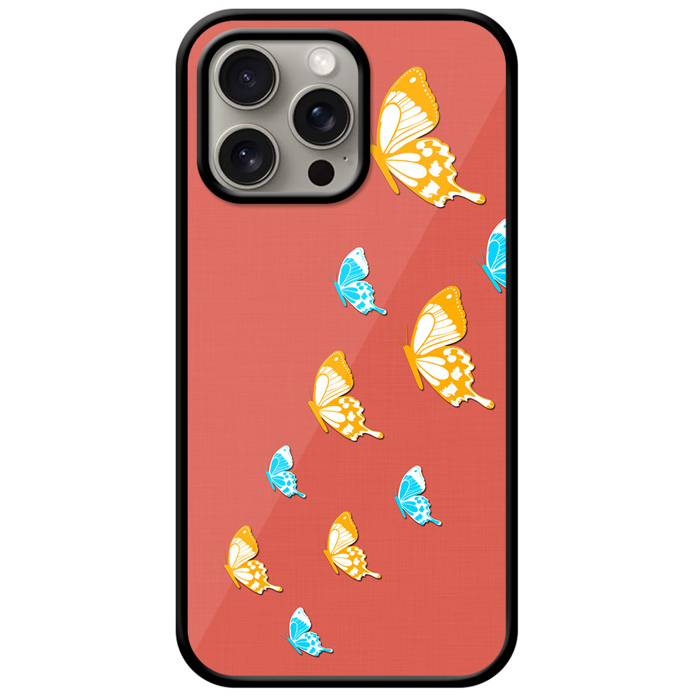 Elegant Butterfly Pattern Design Metal TPU Printed Case