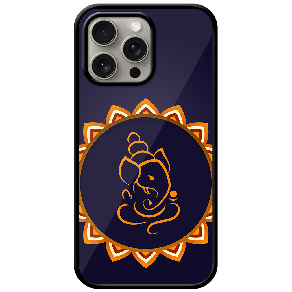 Lord Ganesha Floral Sketchart Metal TPU Printed Case
