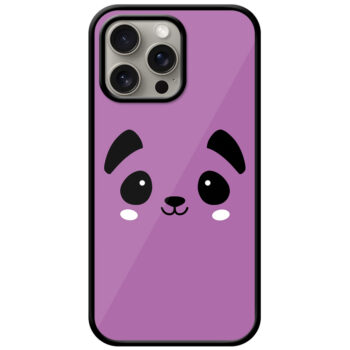 Cute Panda Face Artwork Metal TPU Printed Case