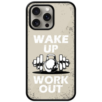 Wakeup & Workout Vector Illustration Metal TPU Printed Case