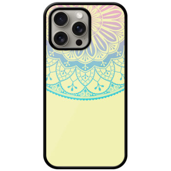 Round Mandala Gradient Drawing Metal TPU Printed Case