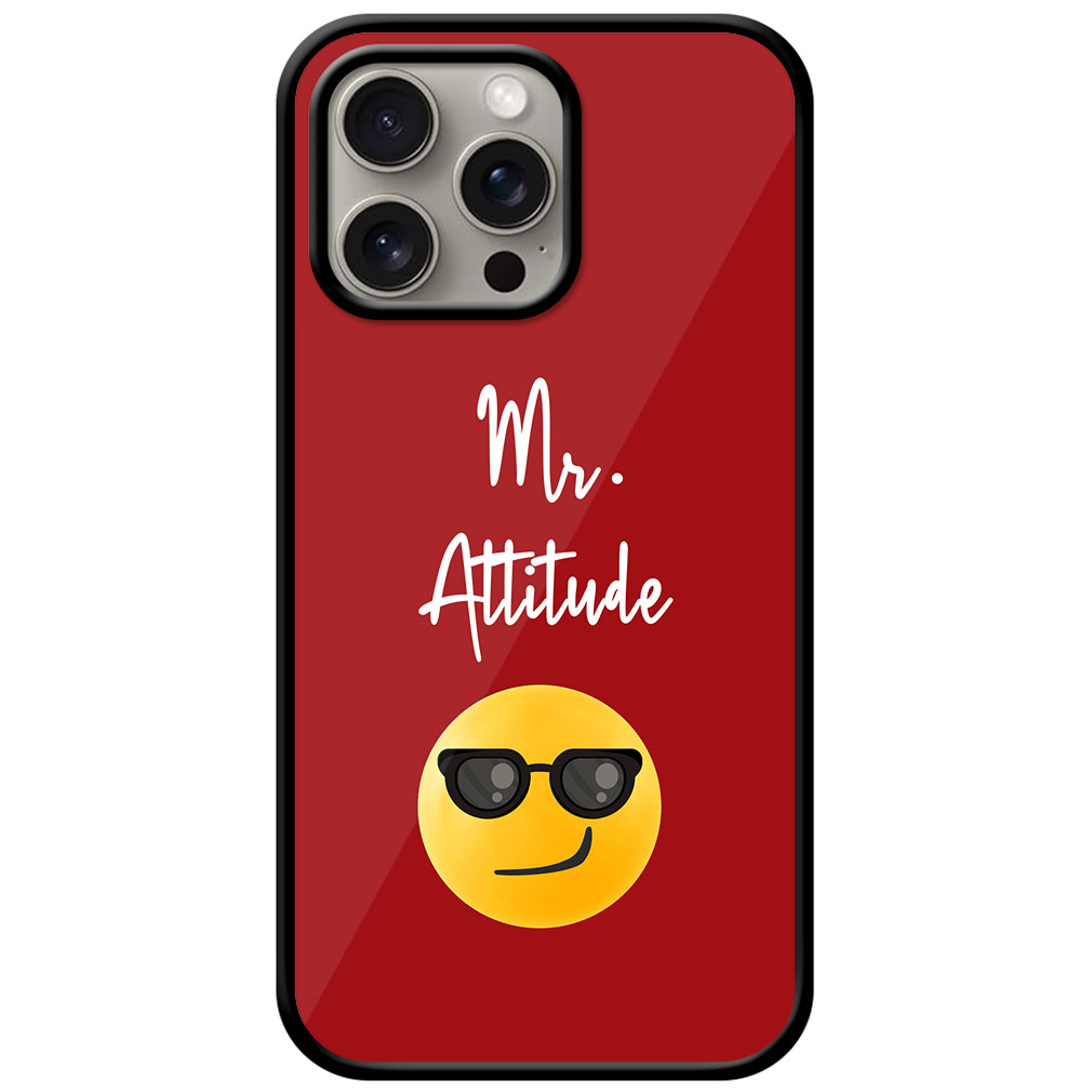 Emoji Mr. Attitude Vector Graphic Metal TPU Printed Case