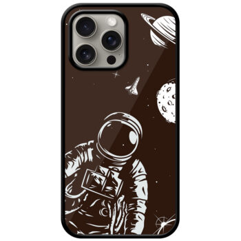 Astronaut Motivational Design Metal TPU Printed Case