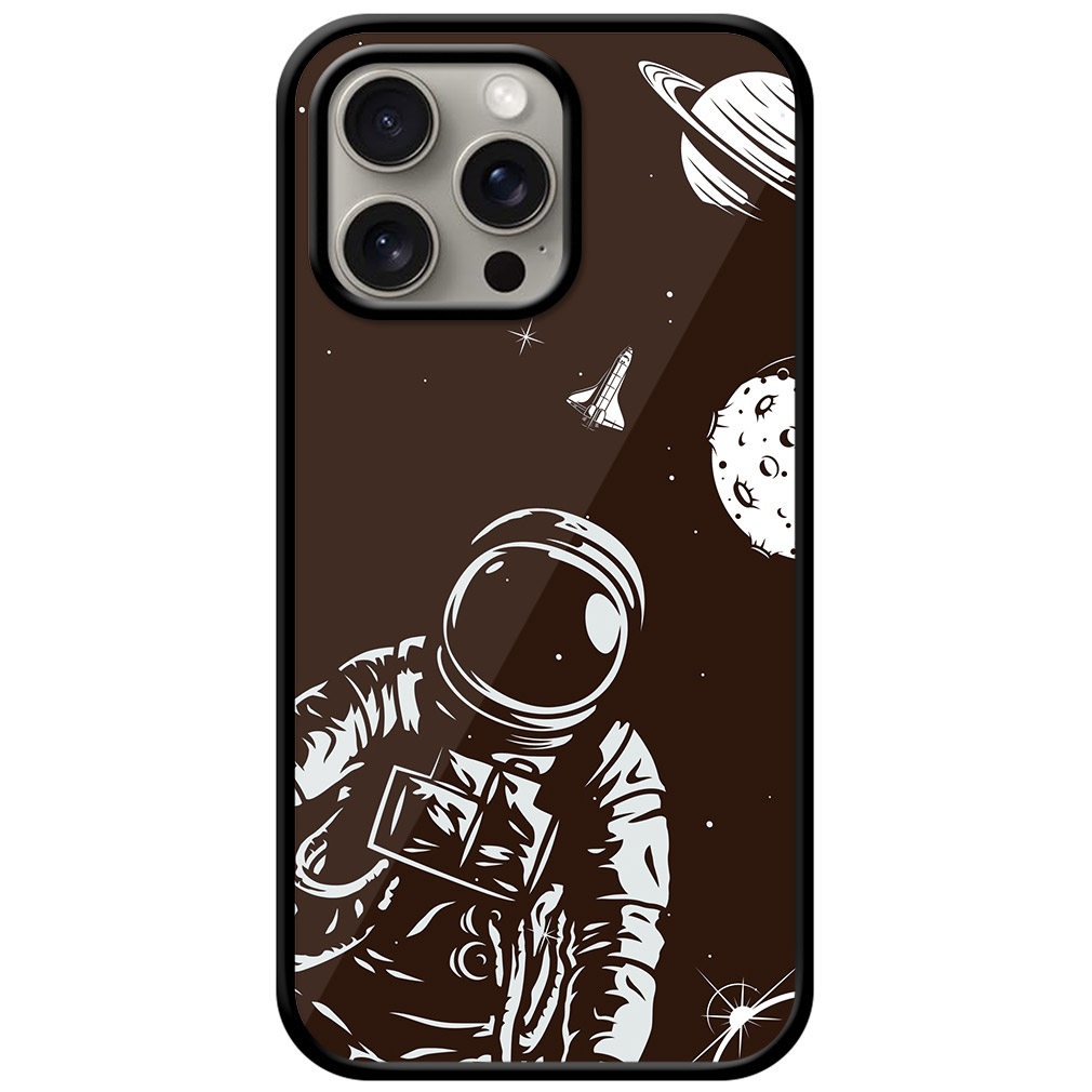 Astronaut Motivational Design Metal TPU Printed Case